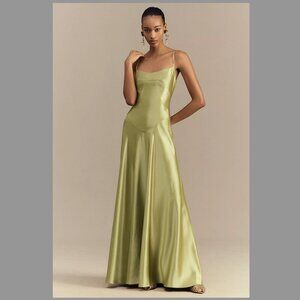 Viral Anthropologie Mare Mare Emmy Satin Corset Maxi Dress